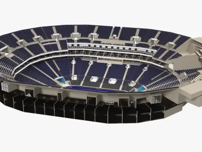 Basketball Indoor Arena 3D model