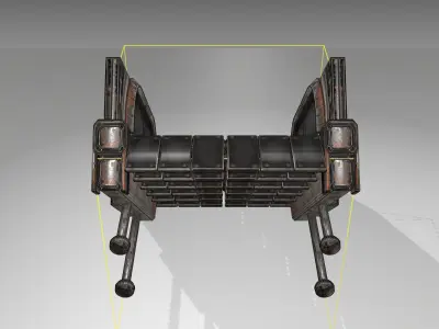 Futuristic Stairs - 21 - Rusty Textures Low-poly 3D model