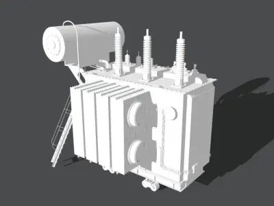 Power Transformer TDTN 25mVA - 25000kVA 115kV - 35kV - 10kV 3D model