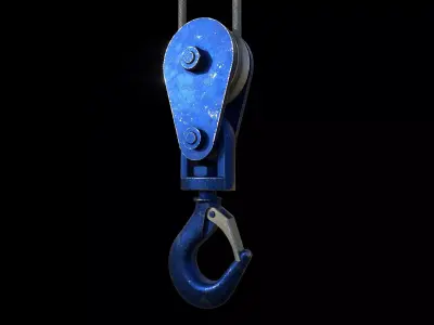 Crane hook Low-poly 3D model