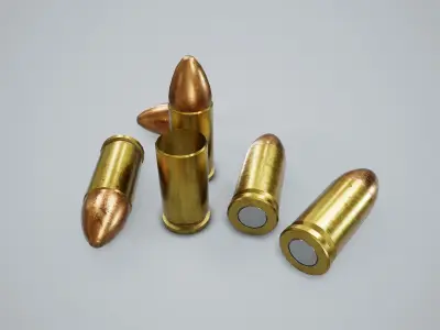 Cartridge Bullet PBR Game Ready Low-poly 3D model purchase