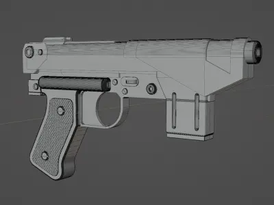 Imperial Armored Commando Blaster Pistol 3D model
