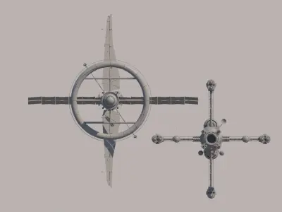 Science spaceships 3D model