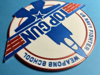 Top Gun F-35 Patch Coaster 3D print model