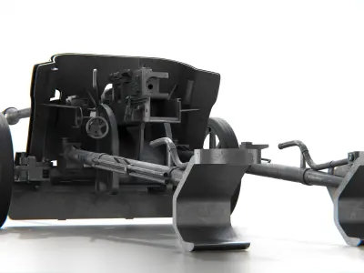 5cm Pak 38 Anti-Tank Gun 3D model