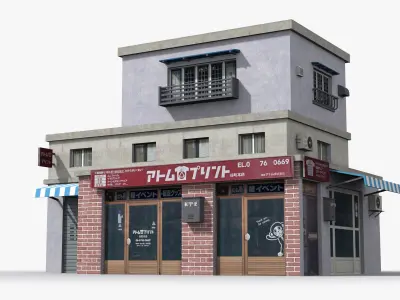 Japanese House x24 Low-poly 3D model
