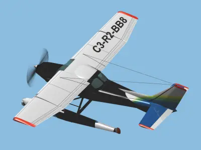 Sea Plane Ocean Air Line update model 3D model