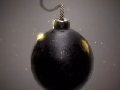 Bomb ball Low-poly 3D model