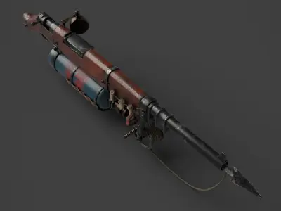 Harpoon Gun Low-poly 3D model