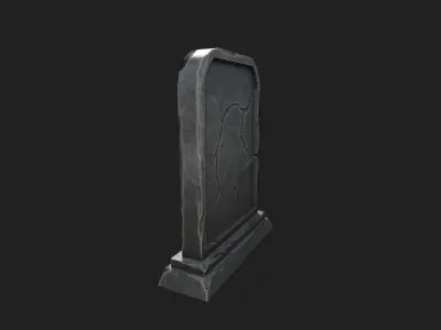 Gravestone Low-poly 3D model