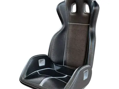 Car Sport Seat Low-poly 3D model
