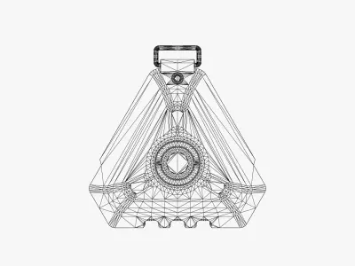 Sci-Fi Power Core Low-poly 3D model