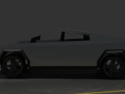 Tesla Cybertruck 3D Model  Low-poly 3D model