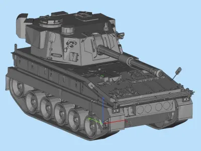 SELF PROPELLED GUN Low-poly 3D model