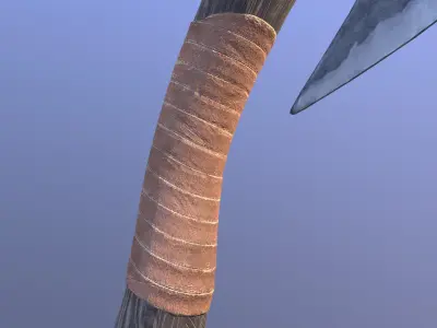 Battleworn Axe Low-poly 3D model