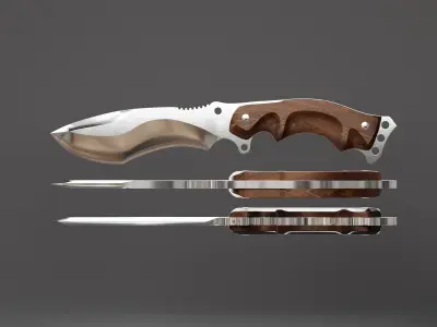 Knife 3D model 2