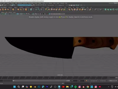 kitchen KNIFE MODEL Low-poly 3D model