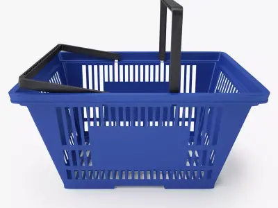 Plastic Shopping Basket 3D Model 3D model