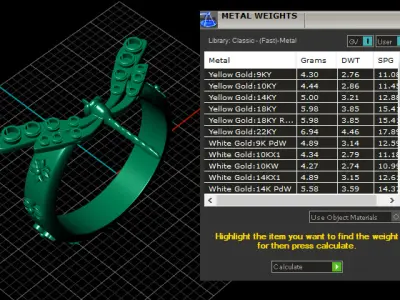 DRAGONFLY INSECT DESIGN RING 3D PRINTABLE MODEL 3D print model