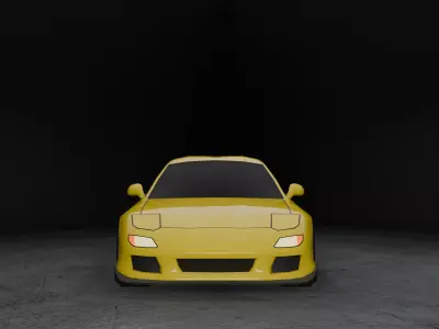 Stylized Mazda RX7 - Game Ready Low-poly 3D model