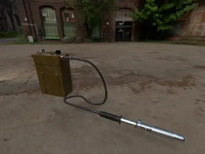 Portable device for measuring the level of radiation DP-5A Low-poly 3D model