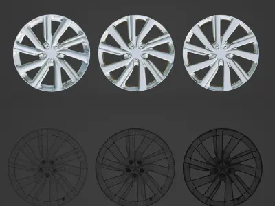 Range Rover 20in Wheel Replica Low-poly 3D model