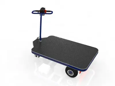 Electrical Transport Platform Trolley  3D model