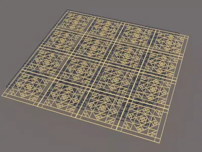 Gold Pattern Decorative Panel Free 3D model