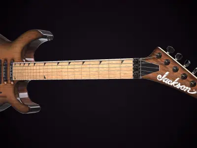 Electric Guitar Jackson Dinky 3 skins Low-poly 3D model