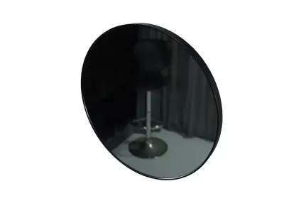 Mirror Moon - Modern Circular Wall Mirror with Metal Frame 3D model
