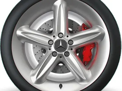 Mercedes Benz 230SL 17d wheel 3D model