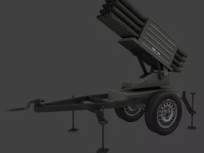 Rocket Launcher NDL-40 Low-poly 3D model