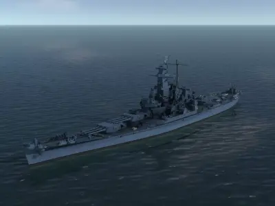 USS Alabama Battleship 3D model