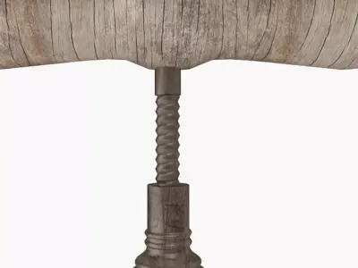 Antique Corkscrew Low-poly 3D model