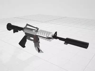mafia gun Low-poly 3D model