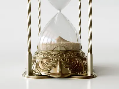 Sand Timer Hour Glass Antique 3D model