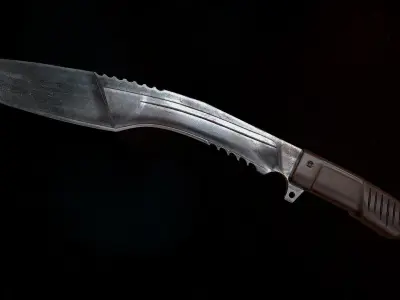 Knife Kukri Low-poly 3D model