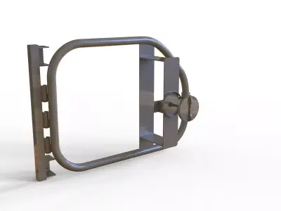 Pickup Spare Wheel Carrier Mount 3D Model for Utility Vehicles 3D model