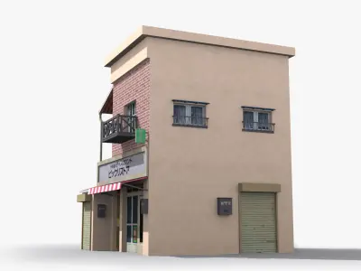 Japanese House x21 Low-poly 3D model purchase