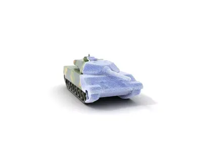Camo Battle Tank model pack Low-poly 3D model