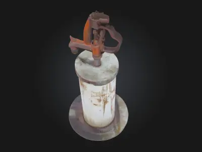 Rustic Water Pump Vintage HandPump  3D model