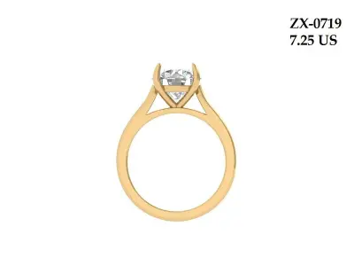 Single stone ring 3D print model buy