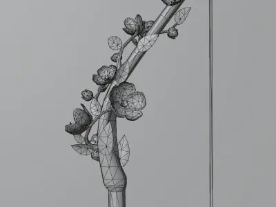 Bloom Bow lowpoly Low-poly 3D model