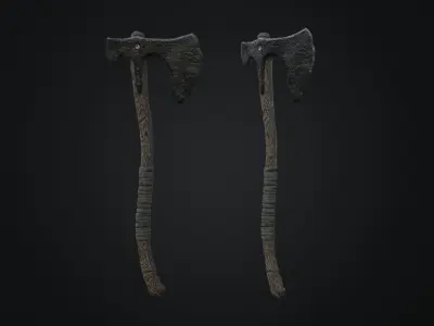 Viking Ax Free low-poly 3D model