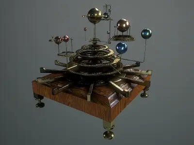 Antique Orrery Low-poly 3D model