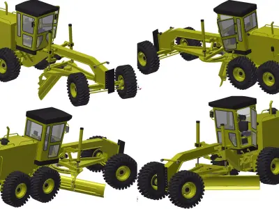 Heavy Equipment - road-grader 3D model