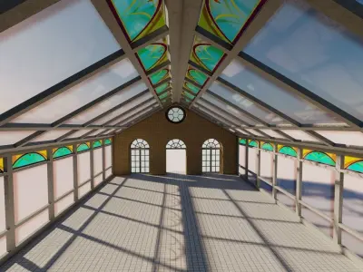 Glass building-Commercial building-building classic 3D model order