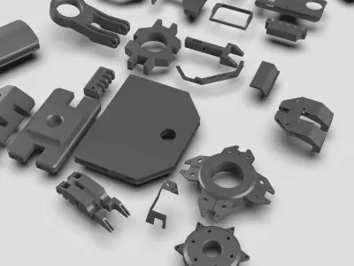 Kitbash VOL3 Mechanical mini pack  3D model