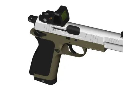Browning Hi-Power modern CAD project 3D model