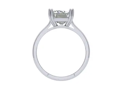 Emerald Soliter Ring 3D print model